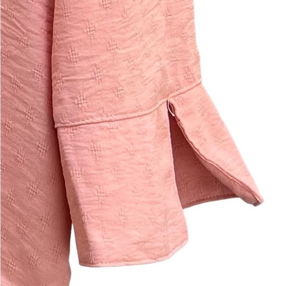 Adrienne Vittadini Peach Pink Pullover Women’s Top 3/4 length Sleeves Size Large - Picture 3 of 8